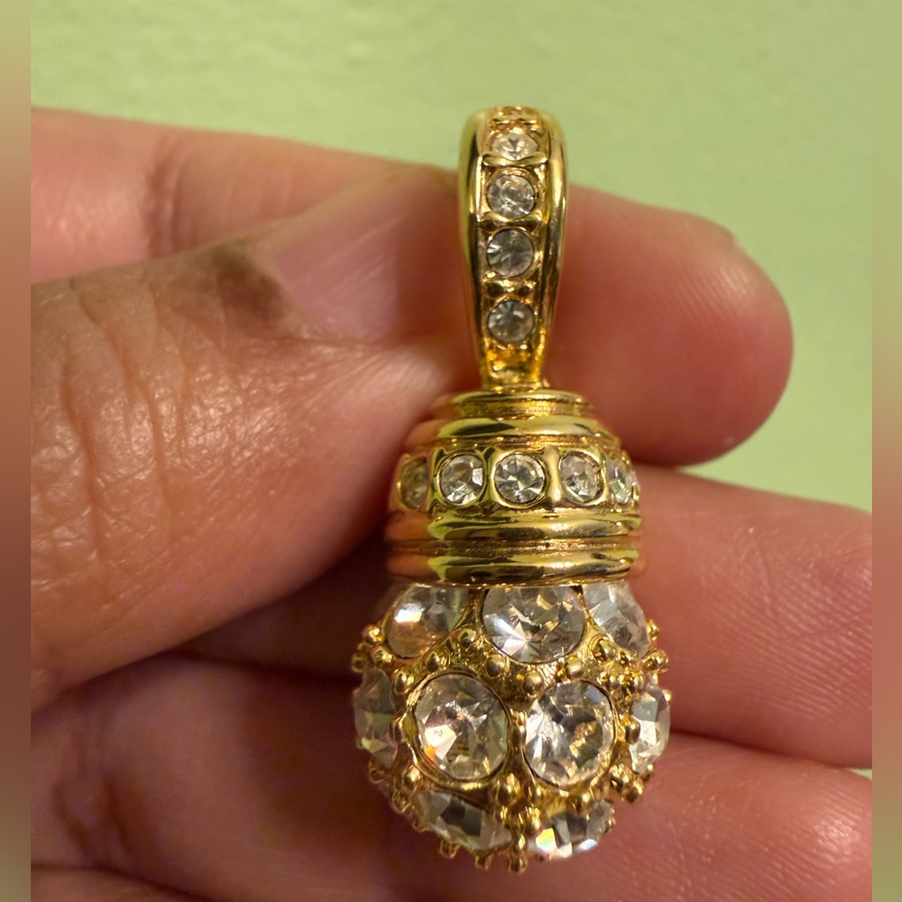 Exquisite Nolan Miller Gold Earring repurposed into necklace